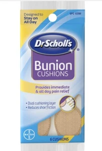 Dr. Scholl’s Bunion Cushions-Dual Cushioning Layer-Reduces Shoe Friction-6ct - Picture 1 of 3