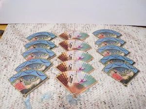 Vintage 15 Hand Fan Shape #394-#395 UNUSED Bridge Tally Cards Five W/Fairy - Picture 1 of 9