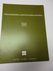 Edwin Roxburg Partita for Solo Cello Sheet Music United Music London 1973 - Picture 1 of 3