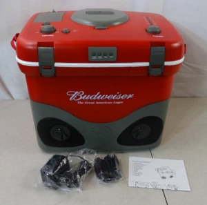 Budweiser Bierkühler mit integriertem AM/FM-Radio und iPod-Dockingstation rot - Bild 1 von 17