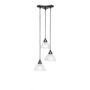 Toltec Europa 3 Light Mini Pendant, Black, 7" Gold Ice Asymmetrical - 28-MB-755 - Picture 1 of 1