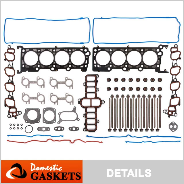 适用于 2001 年福特 Crown Victoria Expedition F-150 E-150 4.6L 头垫圈套装螺栓 — 第 1/4 张图片