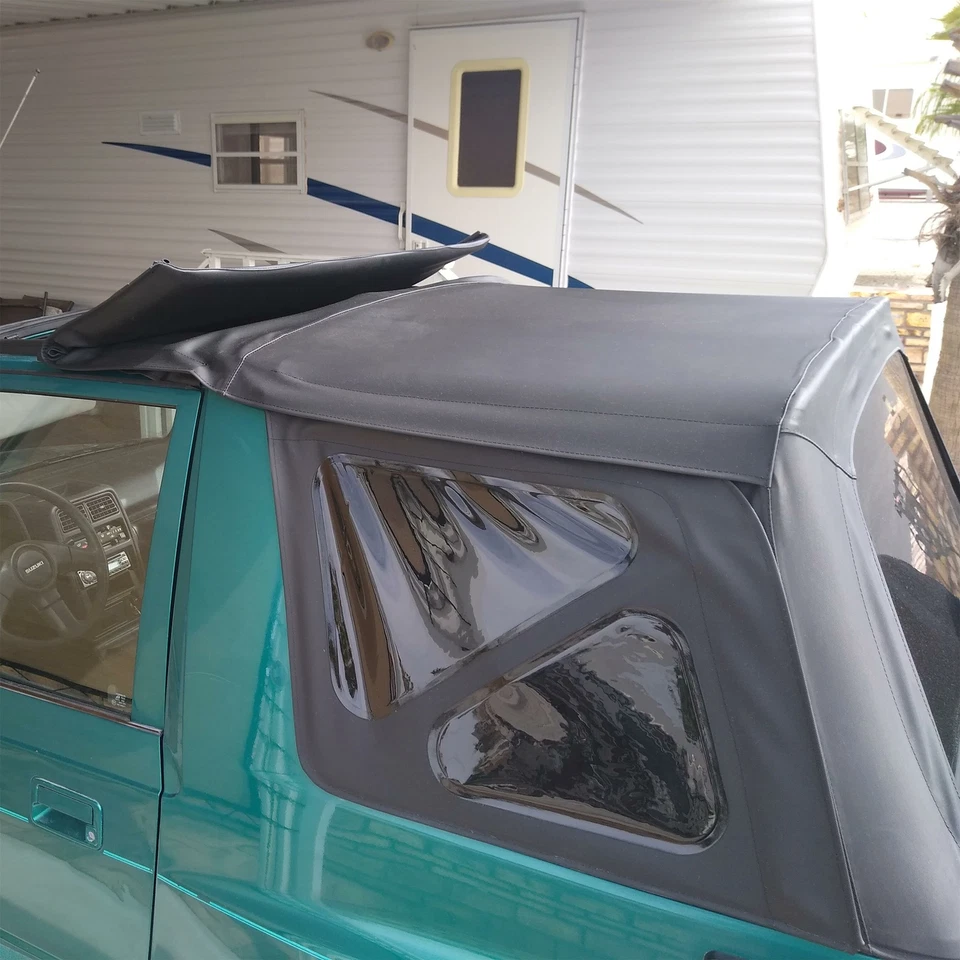 Black For 1995-1998 Suzuki Sidekick & Geo Tracker Soft Top w/ Tinted Windows Foto 1 de 4
