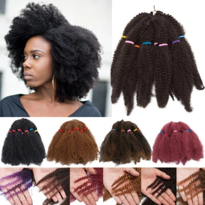 Extensiones de cabello trenzas rizadas afro rizadas pieza de cabello rizado paquetes ofertas como humano Foto 1 de 4