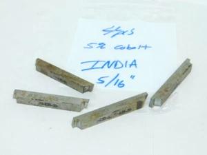USED 4PCS. INDIA 5% COBALT TOOL SHANK 5/16" (USABLE LENGTHS: 2") - Picture 1 of 2