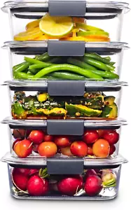 Rubbermaid Brilliance 5-Piece Food Storage Set, BPA Free & Airtight Lids - Picture 1 of 12