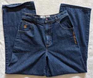Rocawear Wide Leg Jeans Juniors Womens 16 Blue Mid Rise Rigid Denim 28.5" Inseam - Picture 1 of 12