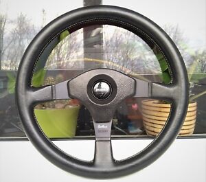 MOMO Cavallino 2 Leather 3 Spoke Sports Steering Wheel Rare JDM BMW Ferrari D36