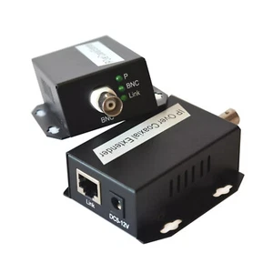 1 Pair Durable Black Network Rj45 IP Over Coaxial Extender For Elevator - Picture 1 of 17
