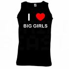 I Love Heart Big Girls - Quality Printed Cotton Gym Vest