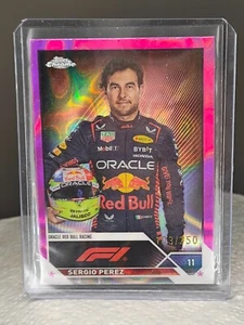 2023 Topps Formula 1 F1 Chrome Sergio Perez Pink Lave/250 #9 SP - Picture 1 of 2