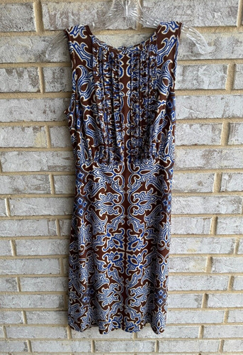 Abito donna Tory Burch senza maniche 100% seta taglia 4