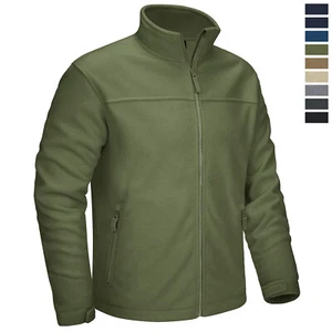 Men's Casual Fleece Jacket Outdoor Hiking Coat Zip Pocket Winter Work Warm Coats - Picture 1 of 61
