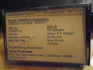 SEALED RARE PROMO David Grisman CASSETTE TAPE Acousticity ROB WASSERMAN RatDog ! - Picture 1 of 2