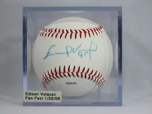 Edinson Volquez Signed Official League Baseball Rawlings AUTO Autograph Rangers - Picture 1 of 2
