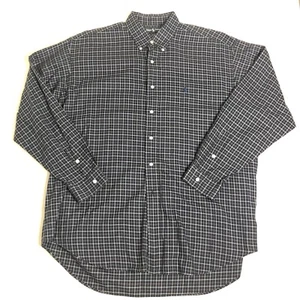 Ralph Lauren Button Down Shirt Mens Blue Plaid Blake Cotton Long Sleeve XL E67 - Picture 1 of 8