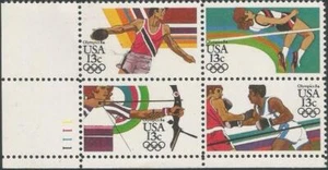 Plate Block of 4 stamps - Scott 2048-51 - 13 cent - '84 Olympics - 1984 - MNH - Picture 1 of 1