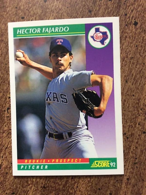 1992 Score #842 Hector Fajardo, Rangers rookie prospect    nm  ib - Image 1 of 2
