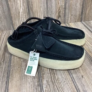 Clarks Originals Wallabee Moccasin Cup Lo Black Suede Casual Shoes Mens Size 11M - Picture 1 of 12