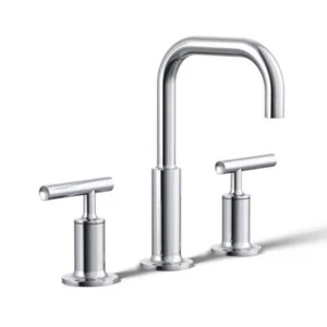 Kohler K-14406-4-CP Purist Widespread Bathroom Faucet With Drain, Chrome - Picture 1 of 4