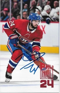 Postal autografiada de Philip Danault Montreal Canadiens 2019-20 original - Imagen 1 de 3