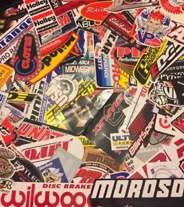 Large Lot 50+ Racing Decals Stickers NHRA Nascar Chevy Ford Mopar Grab Bag!!!! - Picture 1 of 2
