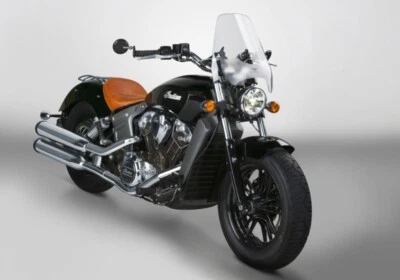 Pantalla deflectora de ciclo nacional con manillar de 1 pulgada Juego rápido - Transparente Foto 1 de 4