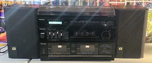 Panasonic Record Player Turntable SGD16 Tape Cassette Deck JBL Speakers & Manual - Picture 1 of 14