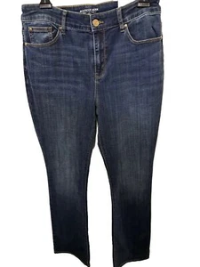 Chicos Boot Cut Stretch Jeans Womens Size 6T Blue Denim - Picture 1 of 13