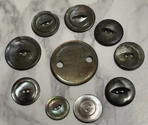 Vintage Abalone Shell Buttons Lot 55-16 - Picture 1 of 7