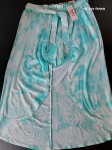 NWT Girls Justice Maxi Skirt with Shorts Tie Dye Mint size 12 (R4) - Picture 1 of 3