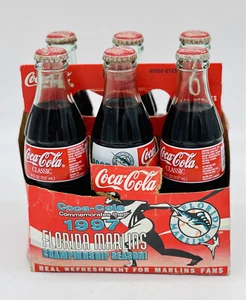 1997 FLORIDA MARLINS CHAMPIONSHIP SEASON COMMORATIVE 6 PACK COCA COLA BRAND NEW - Picture 1 of 8
