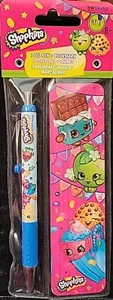 Shopkins 1 Gel Pen &  Bookmark Set Party Favor Kids Trending Gift School  NEW - Picture 1 of 9