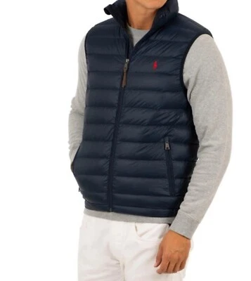*NWT - POLO RALPH LAUREN Mens Down Full Zip Packable Puffer Vest - NAVY : S - XL - Image 1 of 4