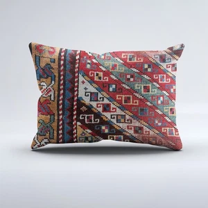 Kilim Cushion Cover 60x40 cm Vintage Turkish Wool Kelim Pillowcase 64824 - Picture 1 of 4