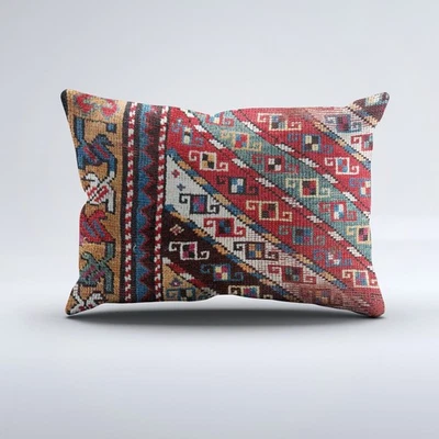 Kilim Cushion Cover 60x40 cm Vintage Turkish Wool Kelim Pillowcase 64824 - Image 1 of 4