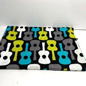 Michael Miller Groovy Guitars Cotton Fabric Half Yard - Picture 1 of 3