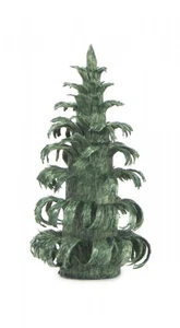 Tischdekoration Ringelbaum grün 17x30x17mm NEU Holzbaum Weihnachtsdekoration - Picture 1 of 1