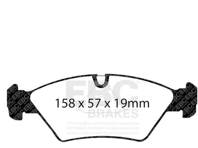 For 1981-1982 Ferrari Mondial 8 Brake Pad Set Front EBC 79451TKVG Foto 1 de 4