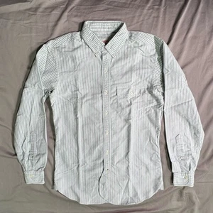 Brooks Brother Camicia Uomo Small X-Slim Verde Viola Supima Cotone Bottoni - Foto 1 di 6