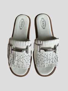Tod’s white leather sandals size UK4/US6 - Picture 1 of 7
