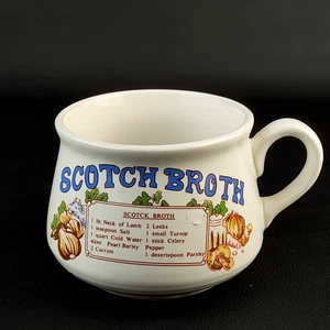 Vintage Scotch Broth Soup Recipe Mug Ceramic Made in Korea 9cm Collectible - Bild 1 von 5
