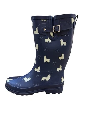 BOTAS DE LLUVIA WESTERN CHIEF PARA MUJER TALLA 7 Llamas Azul Marino Foto 1 de 4
