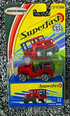 Matchbox Superfast  #53 1960 Jeep 1:64 Limited Edition of 15,000 Fast Shipping - Image 1 of 2