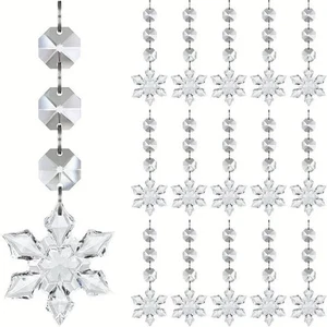 5pcs Crystal Diamond Crystal Hanging String Xmas Tree Decoration Christmas - Picture 1 of 14