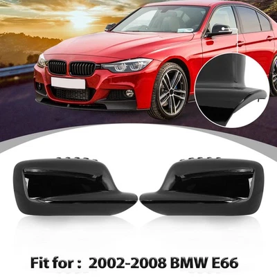 Car Mirror Covering Cap Gloss Black for BMW E66 E46 E65 E67 745i 750i 2002-2008 Foto 1 de 4