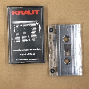 KRAUT Cassette Tape 80s Punk Hardcore AN ADJUSTMENT TO SOCIETY / NIGHT OF RAGE - Picture 1 of 6