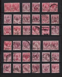 MALAYA c1950s Various STATES 10c values Used (L059) - Picture 1 of 1