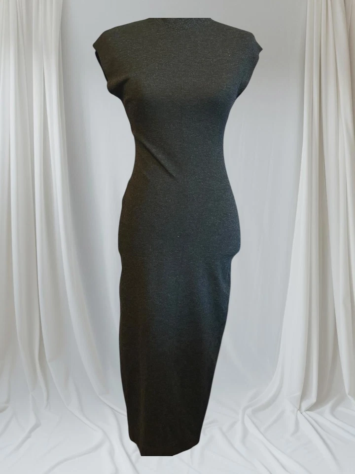 Vestido midi gris oscuro para mujer Theory talla P Foto 1 de 4