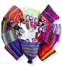 3 Large Guatemalan Worry Dolls in Bag – Anxiety Relief -Handmade Fair Trade Gift - Picture 1 of 6